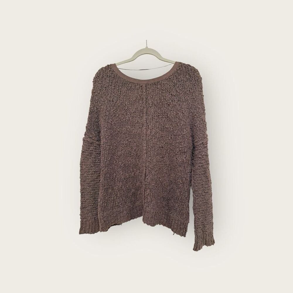 Free People Slubby Knit Cotton V Neck Sweater Size XS - Picture 3 of 5